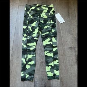 Lululemon Fast and Free Tight 25" Nulux in Heritage 365 Camo Crispin Green Multi